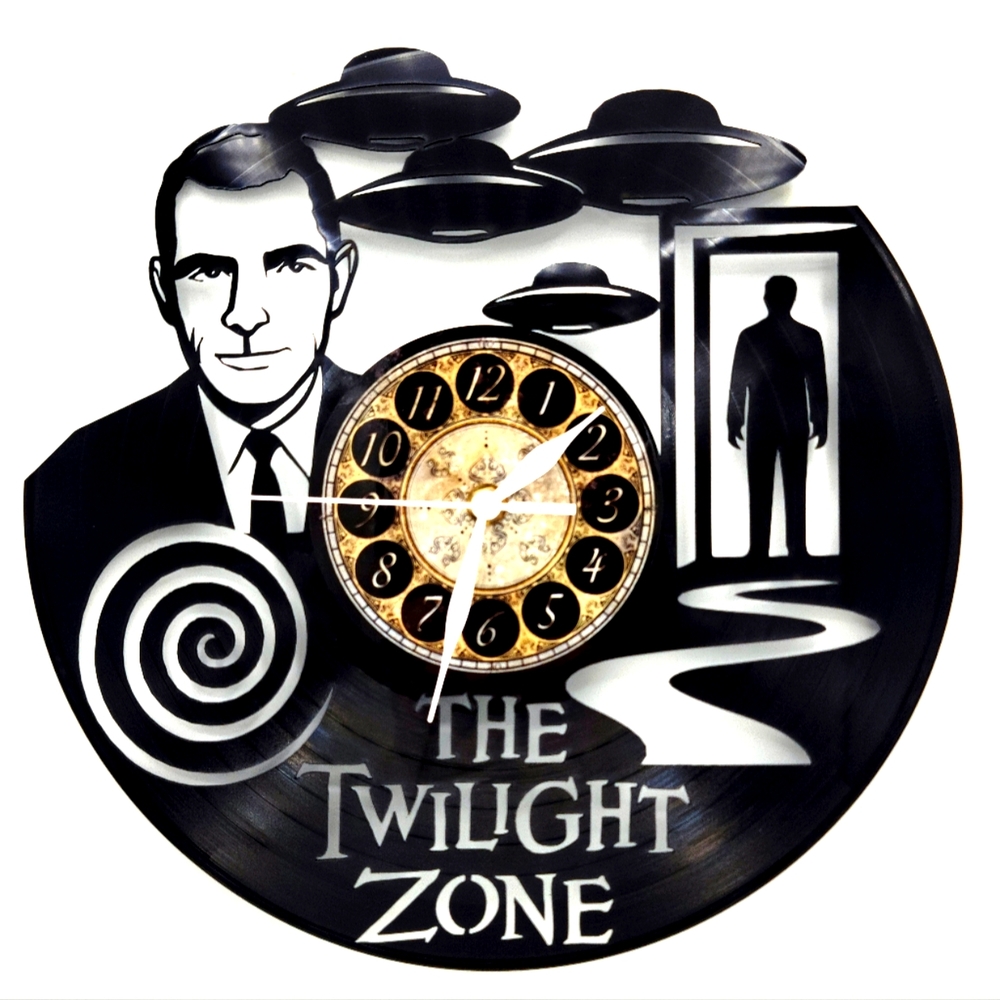 TWILIGHT ZONE vinyl record clock